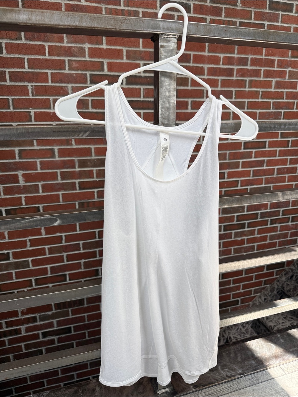 lululemon athletica White Essential Tank *Pleated